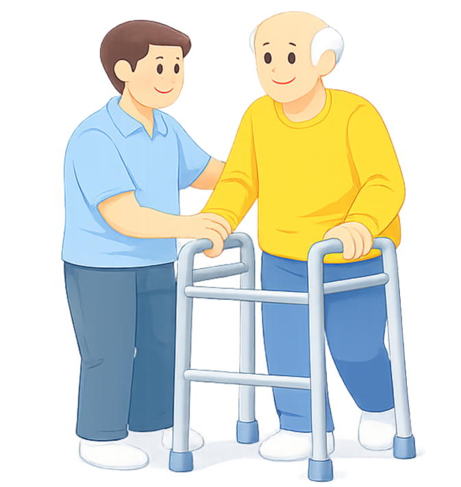 جلسة علاج طبيعي لكبار السن