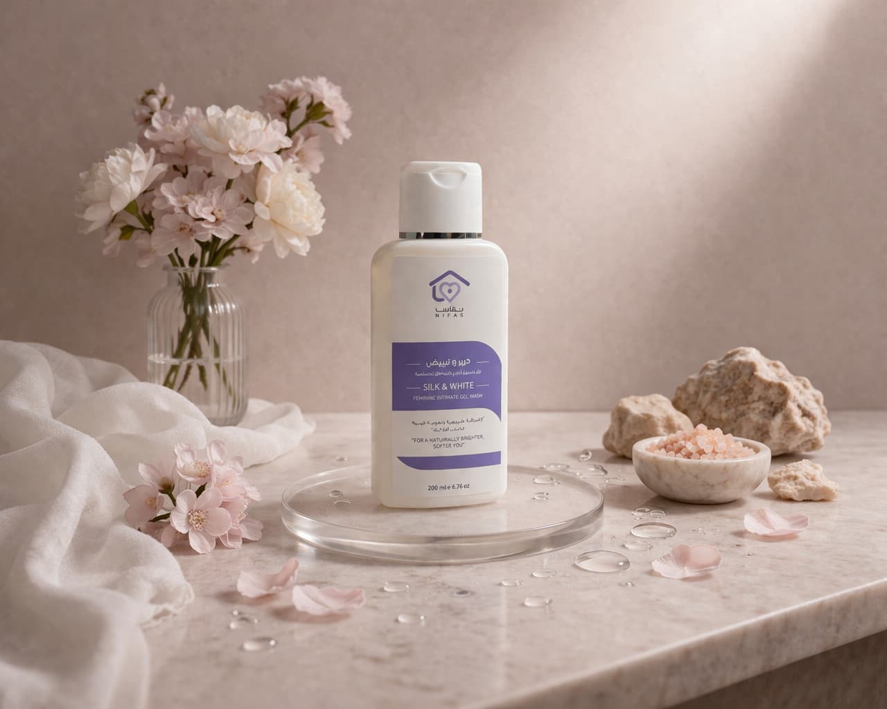 Nifas Feminine Intimate Gel Wash Silk & White