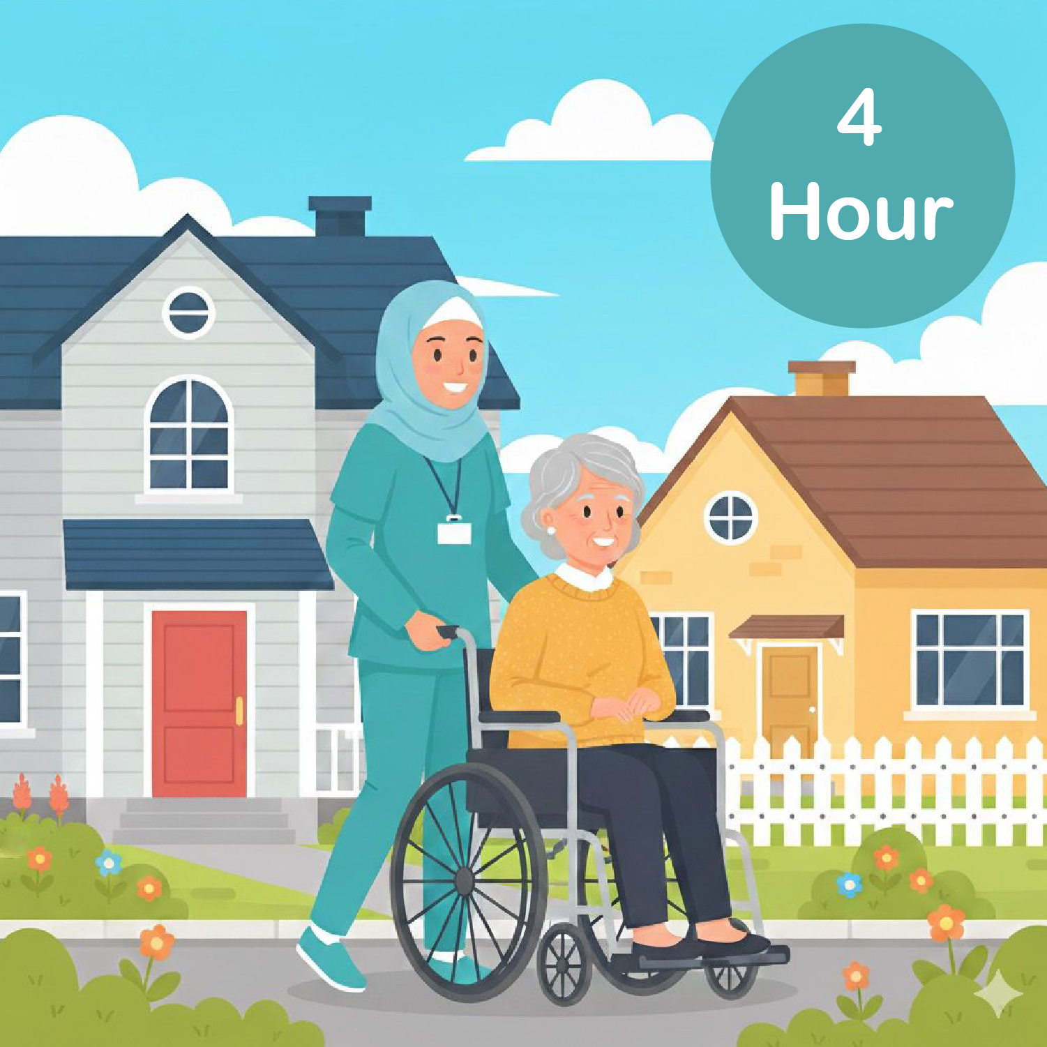 مرافق / مرافقة صحية لمدة 4 ساعات