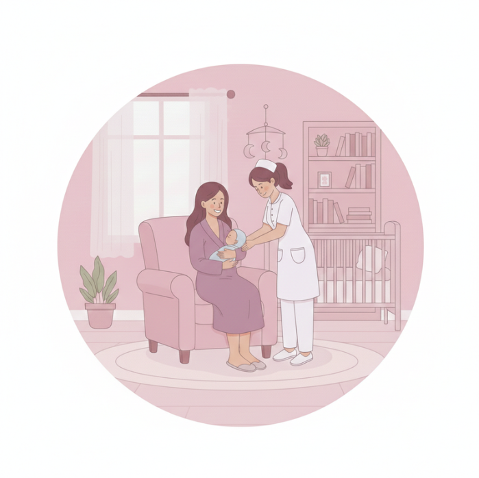 Visit Postpartum Caregiver for Mother and Newborn for 4 Hours