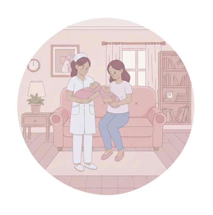 3 Visits Postpartum Caregiver for Mother and Newborn for 8 hours