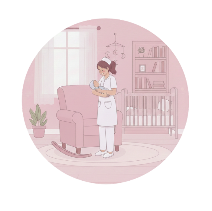 6 Visits Postpartum Caregiver for Mother and Newborn for 8 hours