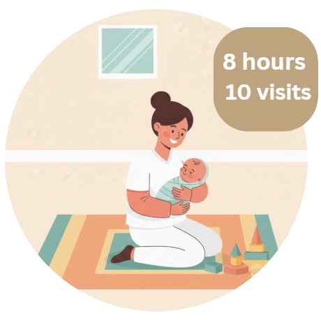8 hours babysitter 10 visits