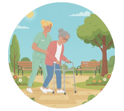 Physical Therapy Visit for the elderly